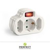 Perfect, Multiple Socket with On/Off Switch, 1 x Schuko Socket