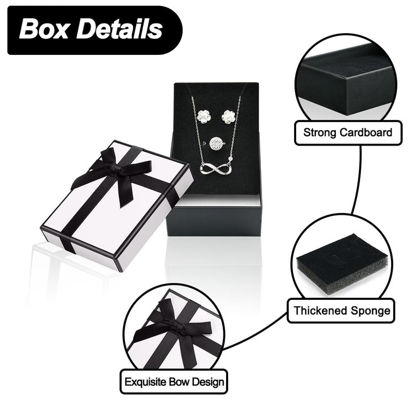 Aucuu Gift Box and Gift Bag Set White 2pc