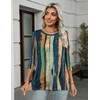 Zeagoo 3/4 Sleeve Blouse Crew Neck Casual Tops Spring Floral