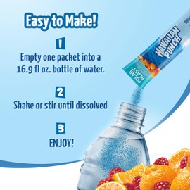 Juicy Mixes Hawaiian Punch Powder Drink Mix – Sugar Free & Delicious, Excellent source of Vitamin C (Polar Blast, 96 Sticks)