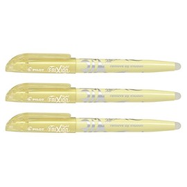 Pilot Frixion Light Pastel Yellow, Set of 3