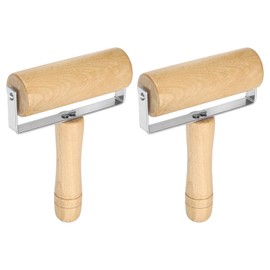 sourcing map 2pcs Rolling Pin 6.73" x 1.61" T-Maple Wood Handle Non-Stick Fondant Roller Dough Roller Rolling Pins for Baking Cookie Pastry Clay, Wood Color