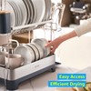 SUNLY Large Dish Drying Rack, Multipurpose 2 Tier Dish Racks