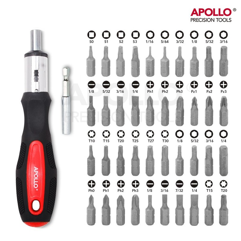 Apollo Tools 71 Piece Complete Household Tool Set with Clamp,