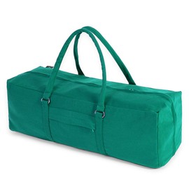 Yoga Studio Yoga Kit Bag | YKK Full Zipp Fastening Carrier Equipment Bag | Cotton Yoga & Pilates Unisex Mat Bag with Storage Pocket Compartments for Mats & Accessories | Fits Most Mat Sizes - J Green