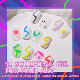 NAILGIL 3D Sculpting Gel for Nail Art 30g Pink Green Blue No Wipe Molding Gel for Nails Gel Liner 5D Drawing, Molding, Sculpture, Candy Gel Nail Christmas Decoration