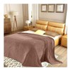 FAIRWAYUK Plain Mink Throw Blanket, Super Soft Faux Fur Fleece