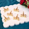 Perilla Home Set of 6 Brass Bow Knobs for Cabinet