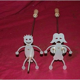 SKEMIX Pair Stainless Steel Hot Dog Marshmallow Roaster Camp Fire Skewer Stick Adult