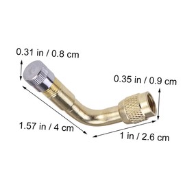 Kisangel 4 Pcs 90 Tires Brass Air Tire Extension Adapter Tire Extenders Tire Extension Air Extension Schrader Valve Worchestire Brass Air Tyre Valve Car Stem