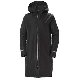 Helly-Hansen Women's Aspire Waterproof Breathable Rain Coat Jacket with Hood, 990 Black, Medium
