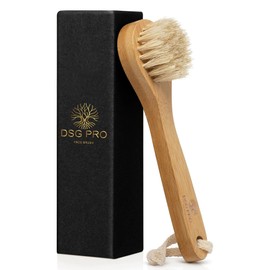 DSG PRO Face Brush – Soft Goat Hair & Natural Bamboo Handle – Deep Cleansing & Exfoliating Facial Brush for Sensitive Skin