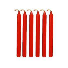 Red Cone Candles, 7 Inch Illuminated Candles, Suitable for Weddings, Candlelight Dinners, Home Decor, Birthday Parties (7 inch, 6pack)