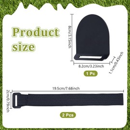 nbeads Golf Bag Pad Accessories, Golf Bag Metal Landing Pad for Quick Access to Rangefinder Golf Towels Strap Clip Golf Equipment and Accessories, with Two Magic Tape Straps