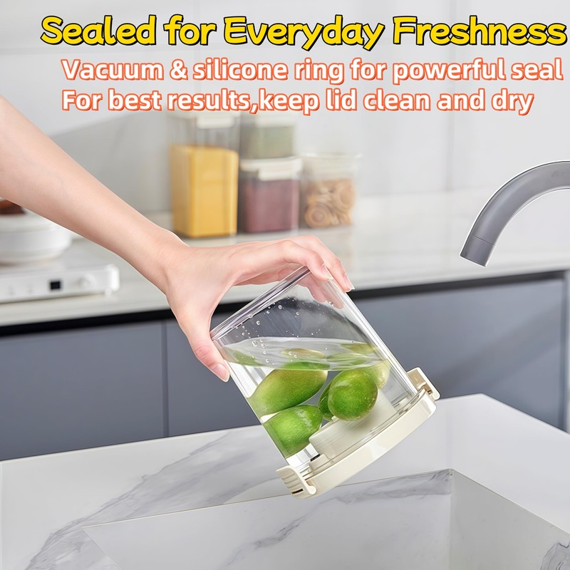 Hoffnugshween Vacuum Food Storage Container – Press-to-Seal Airtight Box, Durable