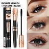 Waterproof Black Mascara for Volumizing & Lengthening Lashes, Smudge-Proof Washable