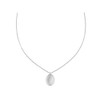Gold&Deer 14KGP Matte Curve Blur Necklace White Gold / 골드앤디어