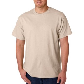 Gildan Heavy Cotton Mens T-Shirt (G5000)-Sand,Medium