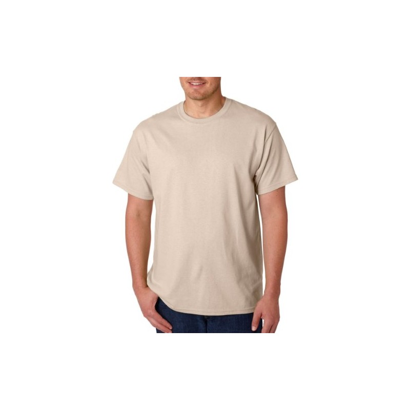 Gildan Heavy Cotton Mens T-Shirt (G5000)-Sand,Medium