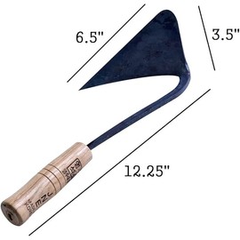 jNE Homi YoungJu DaeJangGan Handmade Korean Hand Plow Garden Tool Weeding and Farming Hoe with Gloves and Arm Sleeves