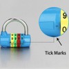 4-Digit Combination Padlock, Colourful Dials Security Password Lock for Gym,