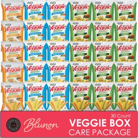 Veggie Straw Variety Pack - Assortment of Garden Sea Salt, Cheddar Cheese and Zesty Ranch Snack Size - Care Package Gift Box Glluten Free (30 Count)