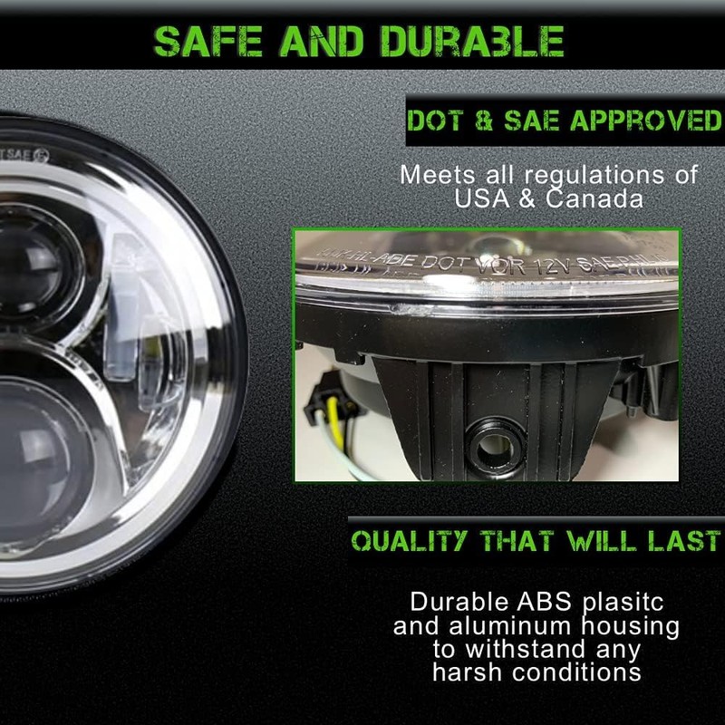 SLK-Customs Valkyrie LED Headlight Black -No Bracket Required - Plug
