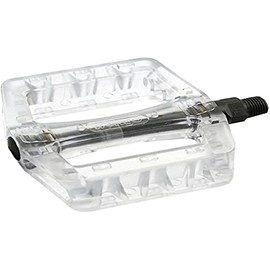 Pair pedals BMX freestyle dirt jump Wellgo resin transparent bicycle