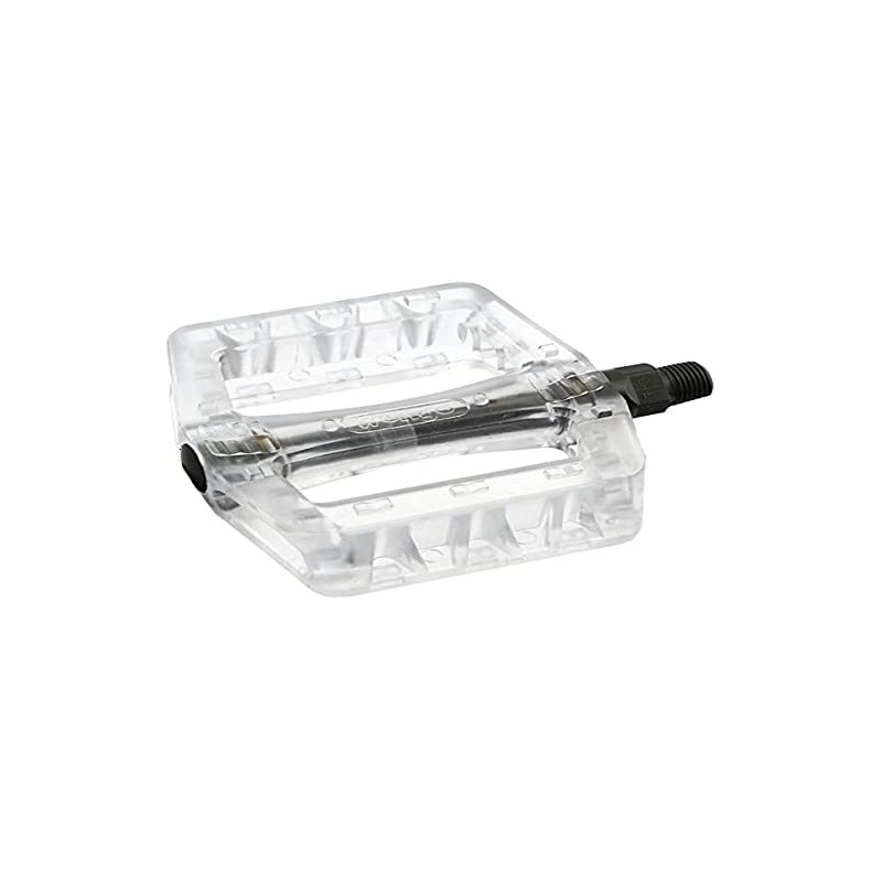 Pair pedals BMX freestyle dirt jump Wellgo resin transparent bicycle
