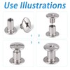 100 Pieces Binding Screws, Stainless Steel Chicago Screws Set, Screw