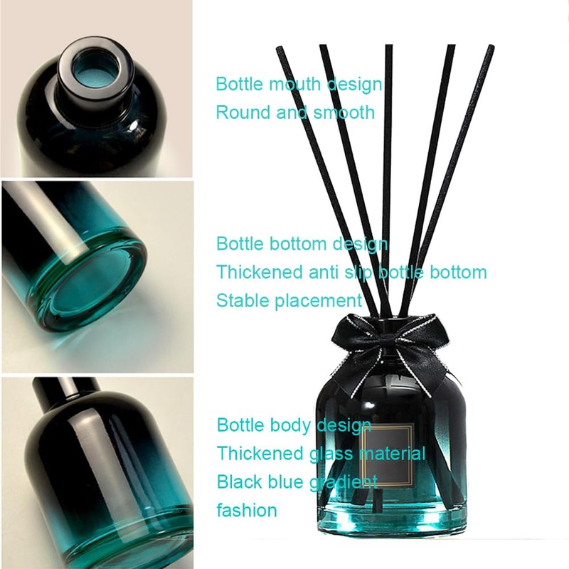 TUPANDY 150ml/5oz Fragrance Glass Diffuser Bottle Empty Diffuser Bottle Diffuser