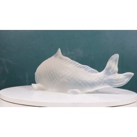 Ebros Gift Feng Shui Auspicious Romantic Love Pond Koi Fish Frosted Acrylic Figurine