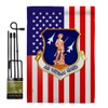 USA Decoration Air National Guard Garden Flag Set with Stand