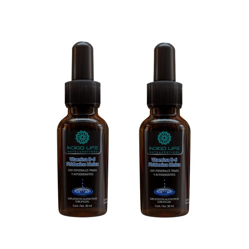INDIGO LIFE NUTRACEUTICOS Pack Doble Vitamina B6 Ionizada – Soporte