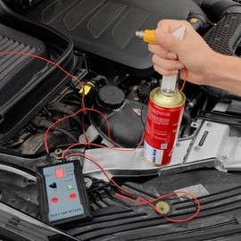 Shkalacar Probador de inyector de combustible y adaptador Probador de pulso limpiador para diagnóstico de limpieza de inyectores DIY Kits de limpieza de herramientas de diagnóstico 12V/5V Conmutable protección contra cortocircuitos