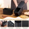2 Pack Pullman Bread Loaf Pan with Lid, 1 Pound