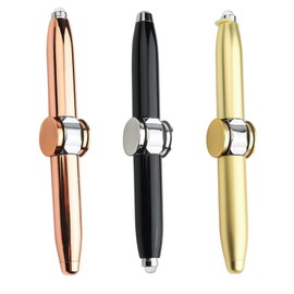 AOUZOVLI Pack of 3 Fidget Pen Adhs Pen Spinning Pen Spinning Pen Fingertip Gyro Pen with LED Light Writing Instrument Practical Fingertip Pen Luminous Tip Ballpoint Pen