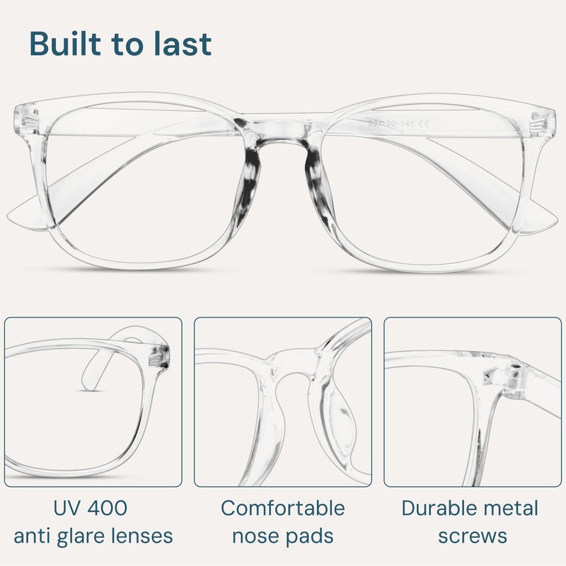 Gaoye Transparent, Clear Blue Light Glasses for Computer & Gaming