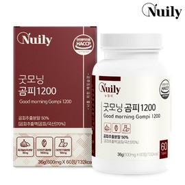 Newly [Newly] Good Morning Gompi 1200 600mg x 60 tablets/can, 1 month supply (multiple purchases) / [뉴일리] 굿모닝 곰피1200 600mg x 60정/통 1개월분 (복수구매)
