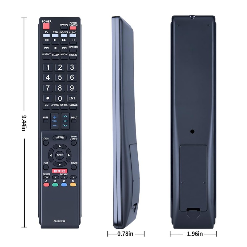 New GB118WJSA Replacement Sharp Smart Remote Compaitible for Sharp AQUOS