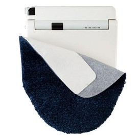 NITORI 7702738 Soft Touch Lid Cover for Washing/Heating Toilet Seats, Long Size, Navy