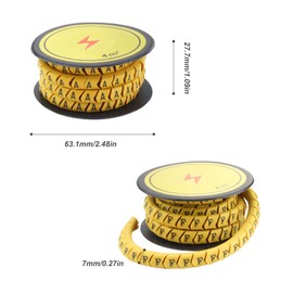 A~M Cable Marker Number, SRJQXH 13 Pieces 4 mm² Cable Marking Letters, Tube Cable Marking Approx. 160 Capsules per Piece, Wire Diameter up to 6 mm, Not Easy to Fall Off, Suitable for Cables