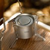 TOMSHOO Titanium Alcohol Stove with Lid Foldable Legs and Pot