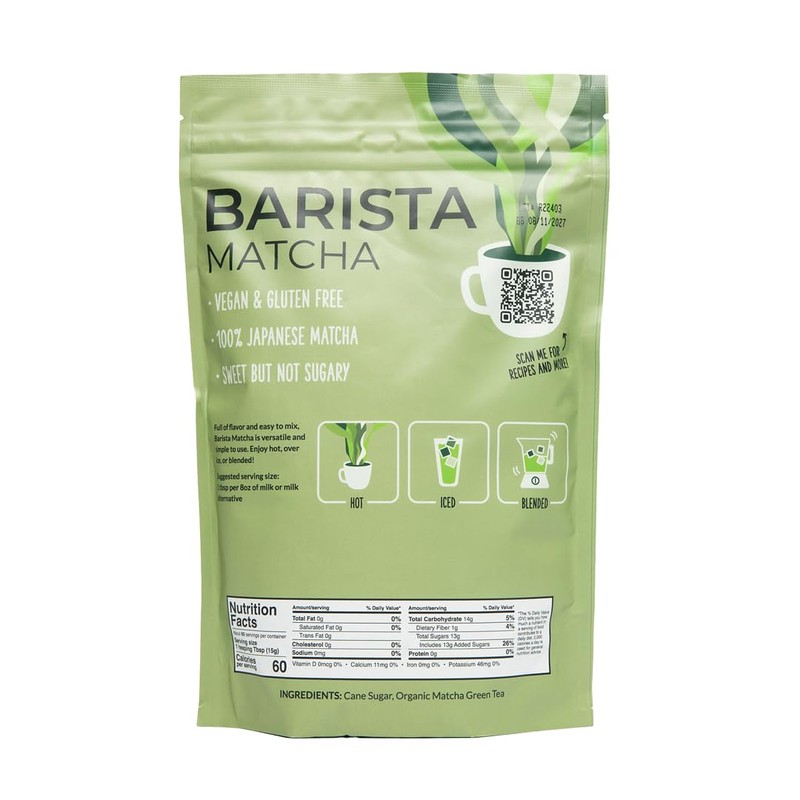 Two Leaves and a Bud Barista Matcha Sweetened Latte Blend