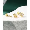 COCHARM 14K Real Gold Helix Cartilage Tragus Earring Stud 16g