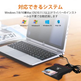 ZOWEETEK Type C Contact Type C IC Card Reader, Compatible with My Number Cards, Lightweight, IC Card Reader Writer, Home Final Return Return Reader Writer, Basic Resident Register Card, Tax Payment