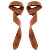 Deselen Leather Weightlifting Straps with Thick Soft Sponge Lining Wrist