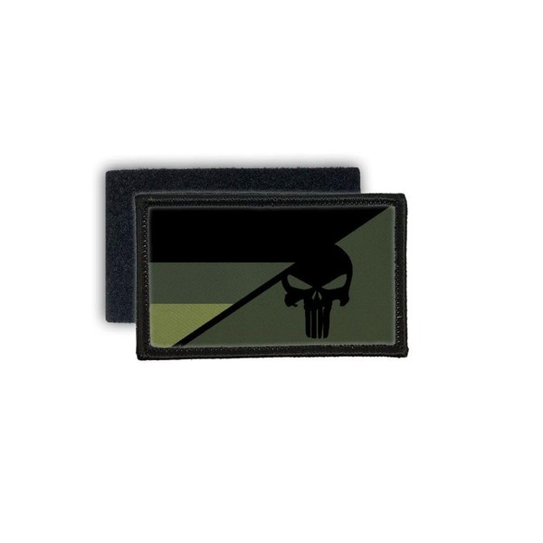Copytec #27656 Patch Germany Skull Camouflage Olive Shooter Tactical BW