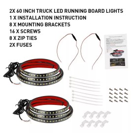 Unbranded 2 X 60" Running Board LED Light Side Step Strip Bar White Amber Truck LED97