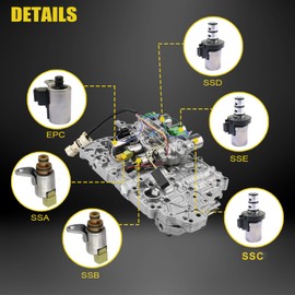 SecosAutoparts 4F27E Transmission Solenoid Kit Fit for Mazda 2 3 5 6 CX-7 MPV 2002-2012 Replace# 48420K-R FN4A-EL ONLY Fit for Mazda 4F27-E 4 Speed Automatic Transmission